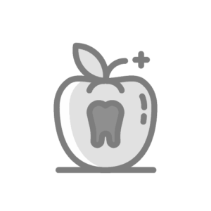 Tooth inside an apple