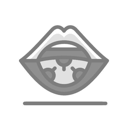 Mouth with a visible tooth, symbolizing oral health.