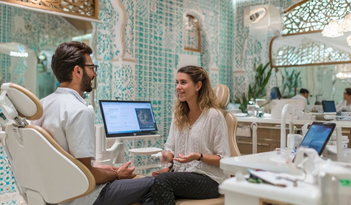 a man with a dentist in Dubai