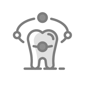 Dental X-ray on screen.