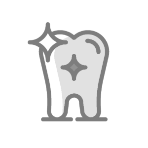 Sparkling clean tooth symbol.