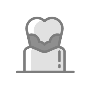 Tooth with decay or damage.